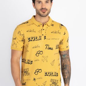 Mens All Over Printed Polo T-Shirt