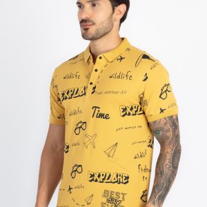 Mens All Over Printed Polo T-Shirt