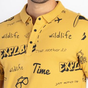 Mens All Over Printed Polo T-Shirt
