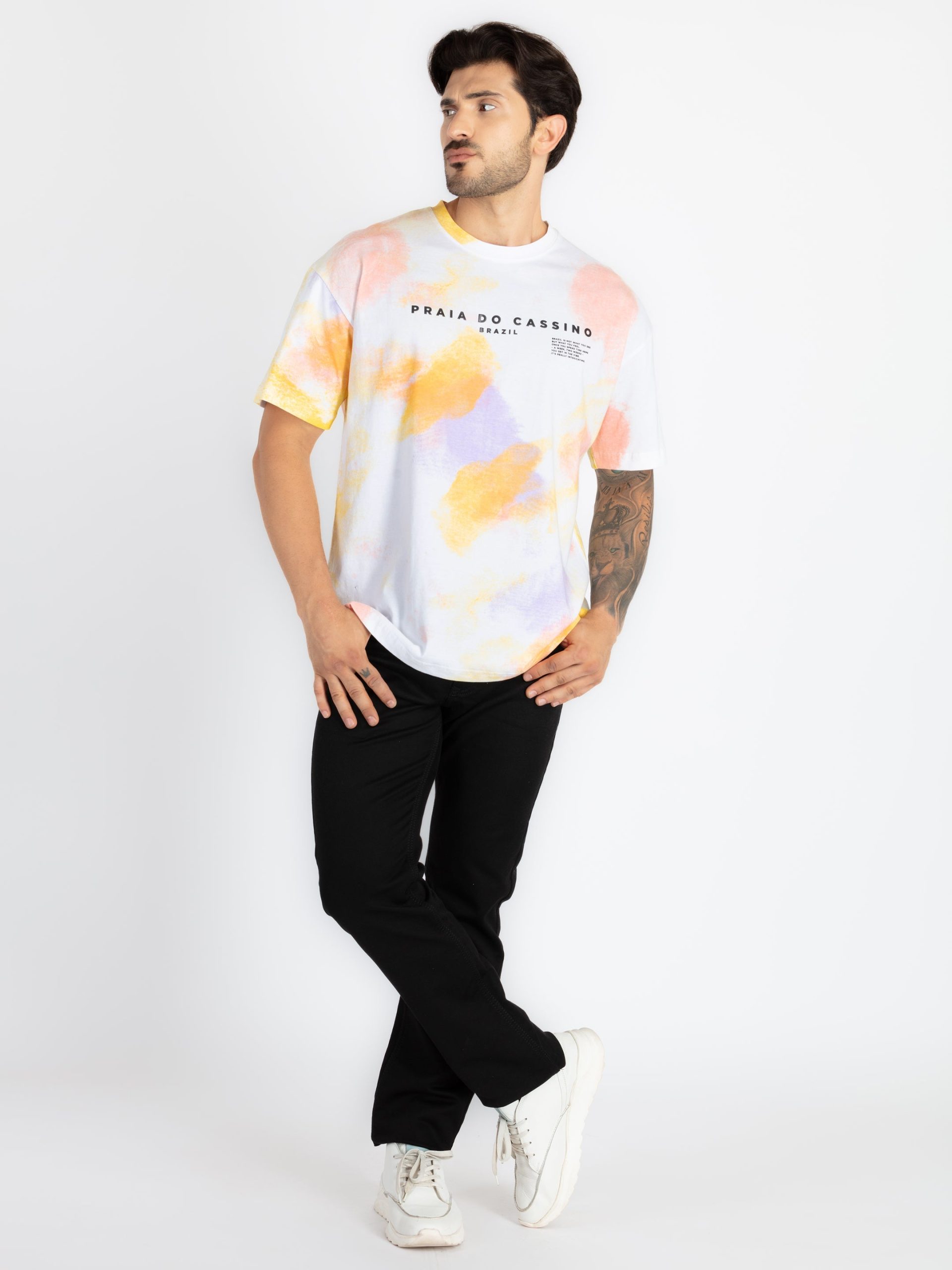 Status Quo Mens All Over Printed Oversized T-Shirt