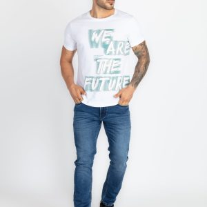 Status Quo Men'S Typography Printed Round Neck Half Sleeves Regular Fit Tshirt