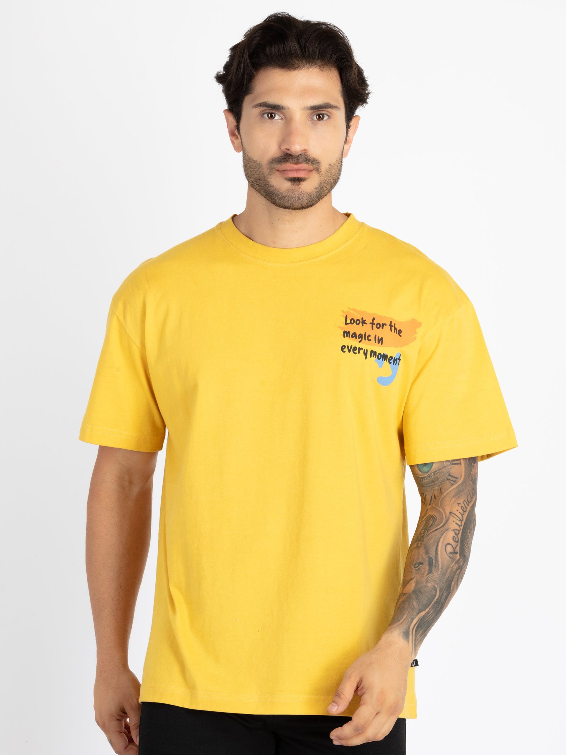 Mens Front & Back Printed Oversized T-Shirt