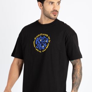 Mens Front & Back Printed Oversized T-Shirt
