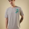 Status Quo Men'S Placement Graphic Printed Round Neck Half Sleeves Oversized Fit Tshirt