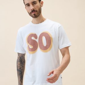 Status Quo Men'S Printed Round Neck Half Sleeves Oversized Tshirt