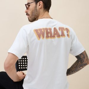 Status Quo Men'S Printed Round Neck Half Sleeves Oversized Tshirt
