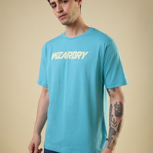 Mens All-Over Graphic Printed Half Sleeves Regular Fit Tshirt