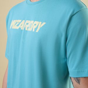 Mens All-Over Graphic Printed Half Sleeves Regular Fit Tshirt