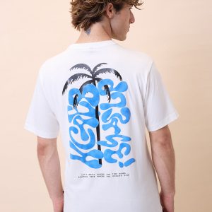 Status Quo Men'S Printed Round Neck Half Sleeves Oversized T-Shirt