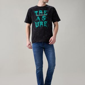 Status Quo Men'S Typography Print Round Neck Regular Fit T-Shirt