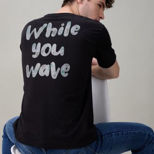 Status Quo Men'S Regular Fit Round Neck T-Shirt With Typography And Graphic Print