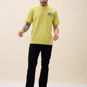 Status Quo Men'S Printed Round Neck Half Sleeves Regular Fit Tshirt
