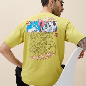 Status Quo Men'S Printed Round Neck Half Sleeves Regular Fit Tshirt