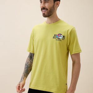 Status Quo Men'S Printed Round Neck Half Sleeves Regular Fit Tshirt