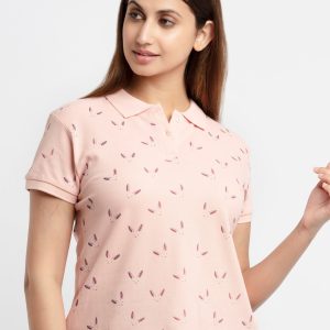 Status Quo Womens Printed Polo T-Shirt
