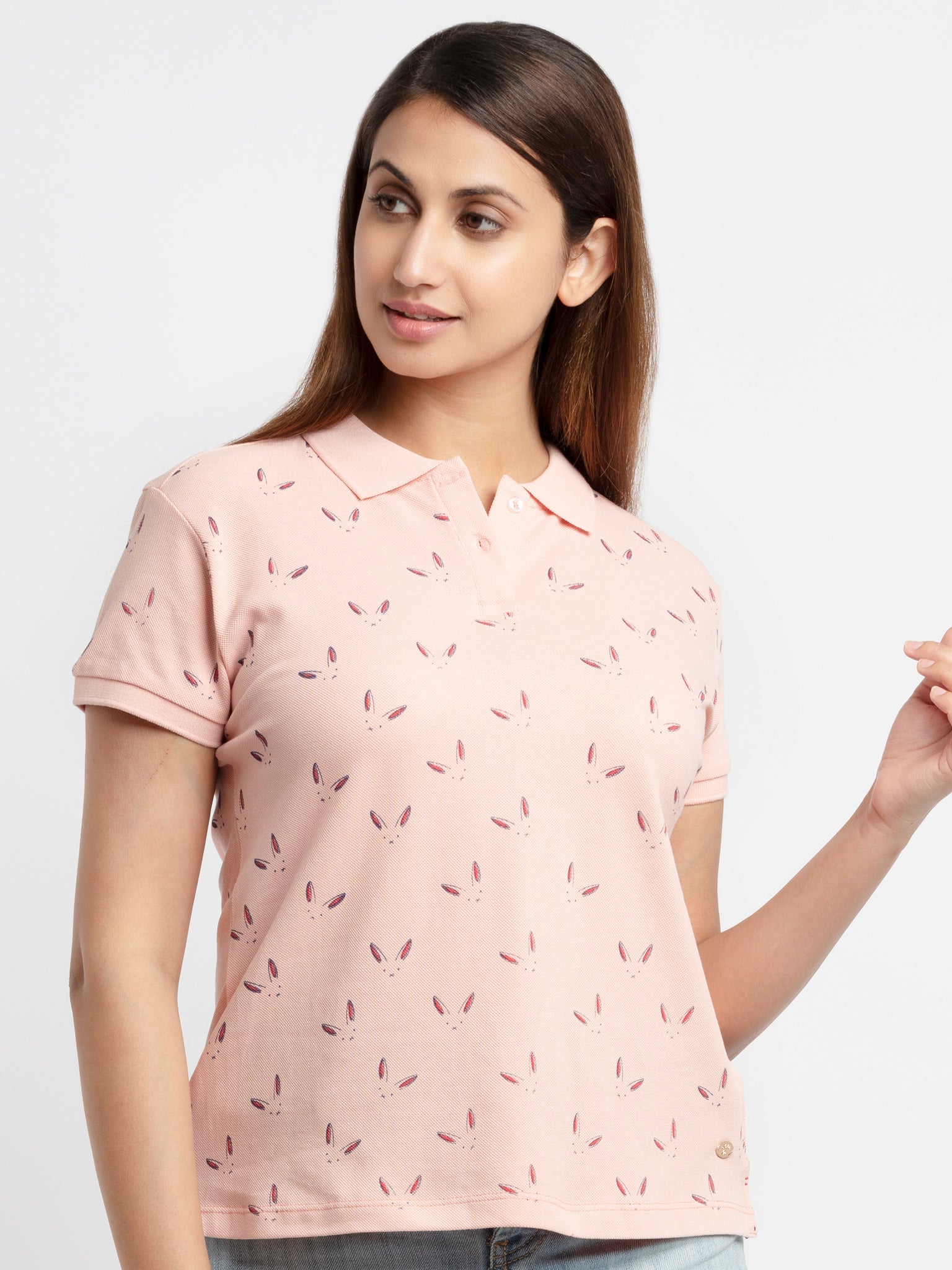 Status Quo Womens Printed Polo T-Shirt