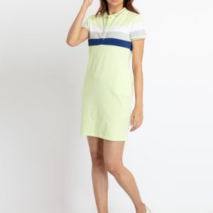 Status Quo Womens Bodycon Striped Polo Dress