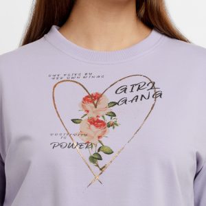 Womens Printed Lightweight Sweatshirt