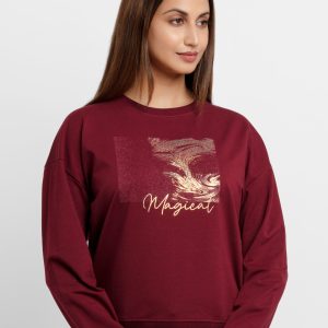 Womens Printed Lightweight Sweatshirt