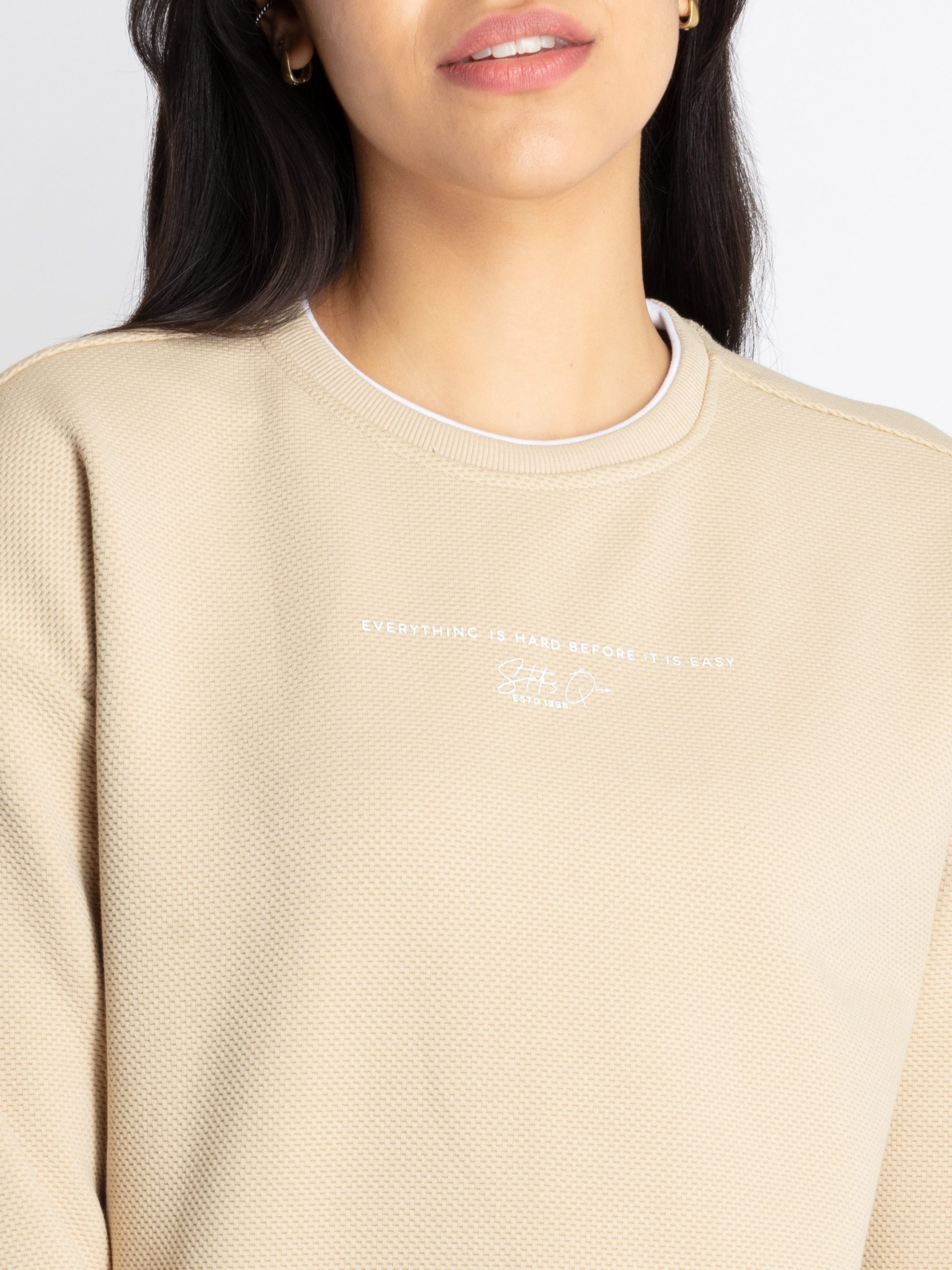 Womens Solid Lightweight Sweatshirt