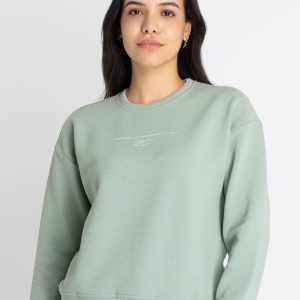 Womens Solid Lightweight Sweatshirt