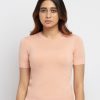 Status Quo Status Quo Women Solid Round Neck Half Sleeves Regular Fit Sweater