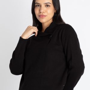 Womens Solid Round Neck Sweater