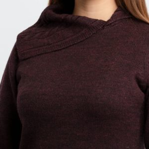 Womens Knitted Cowl Neck Sweater