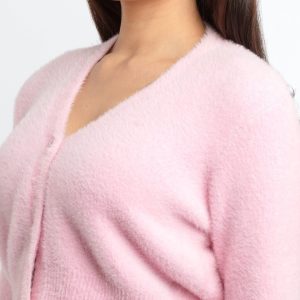 Womens Solid V-Neck Sweater