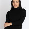 Womens Solid Turtle Neck Sweater