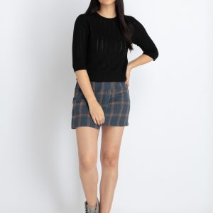 Womens Solid Round Neck Sweater