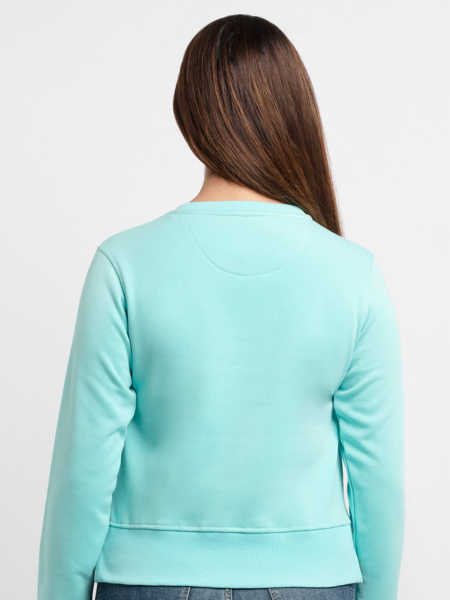 Women'S Printed Round Neck Sweatshirt