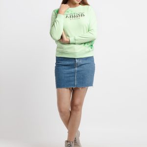 Status Quo Women'S Printed Round Neck Sweatshirt