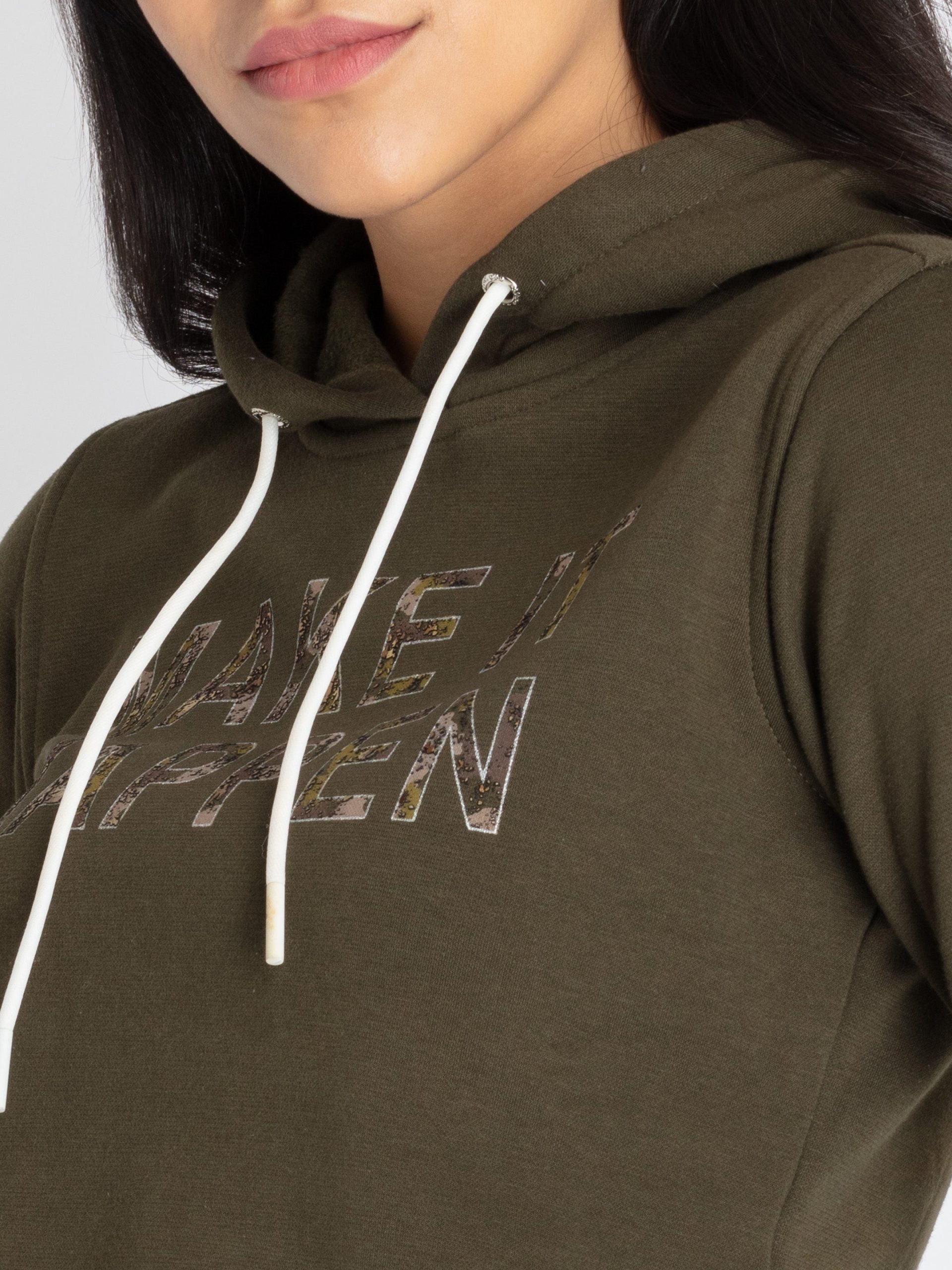 Womens Printed Hooded Sweatshirt