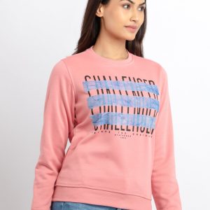 Status Quo Women'S Printed Round Neck Sweatshirt
