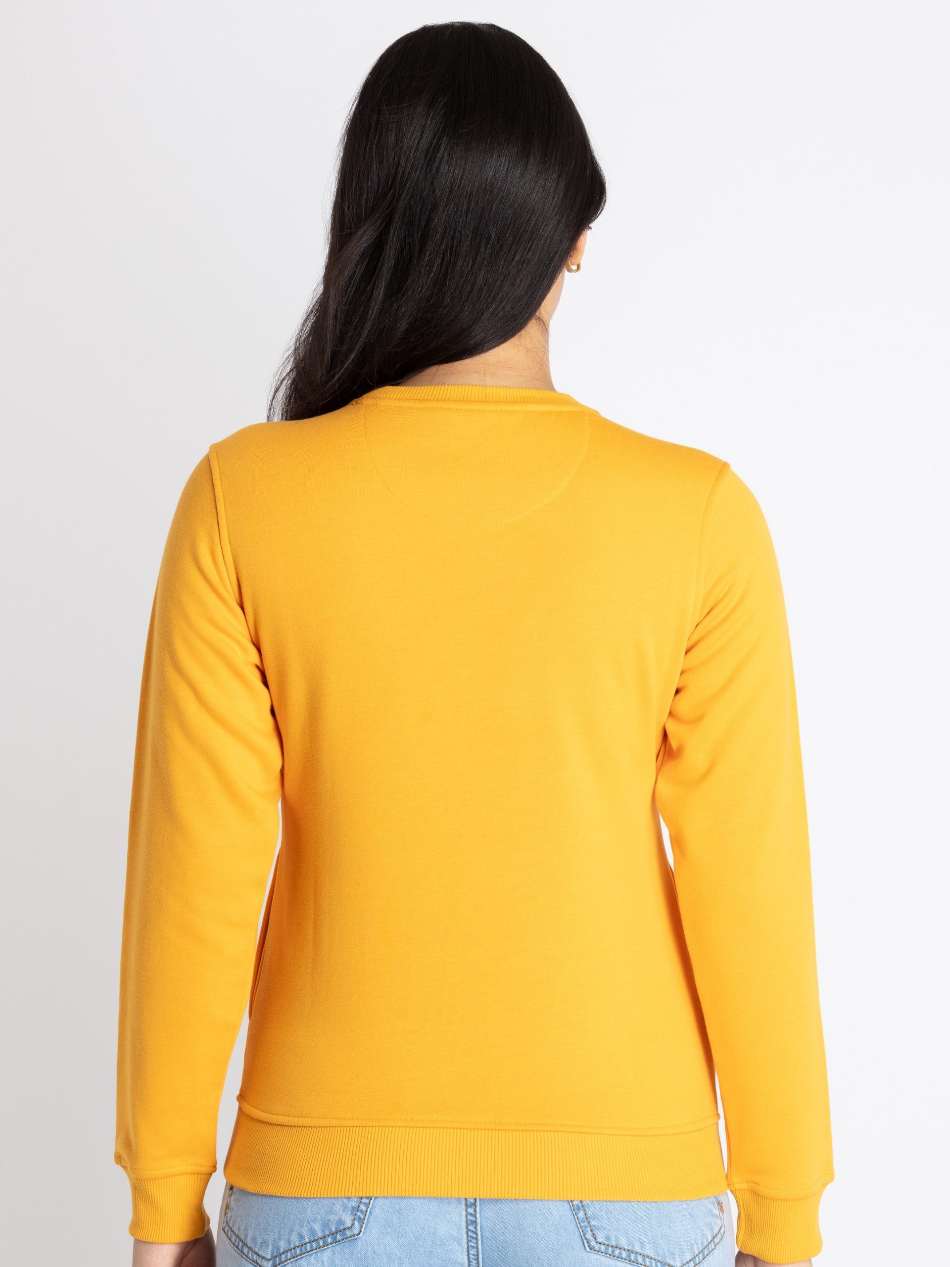 Womens Printed Round Neck Sweatshirt