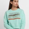 Womens Printed Round Neck Sweatshirt