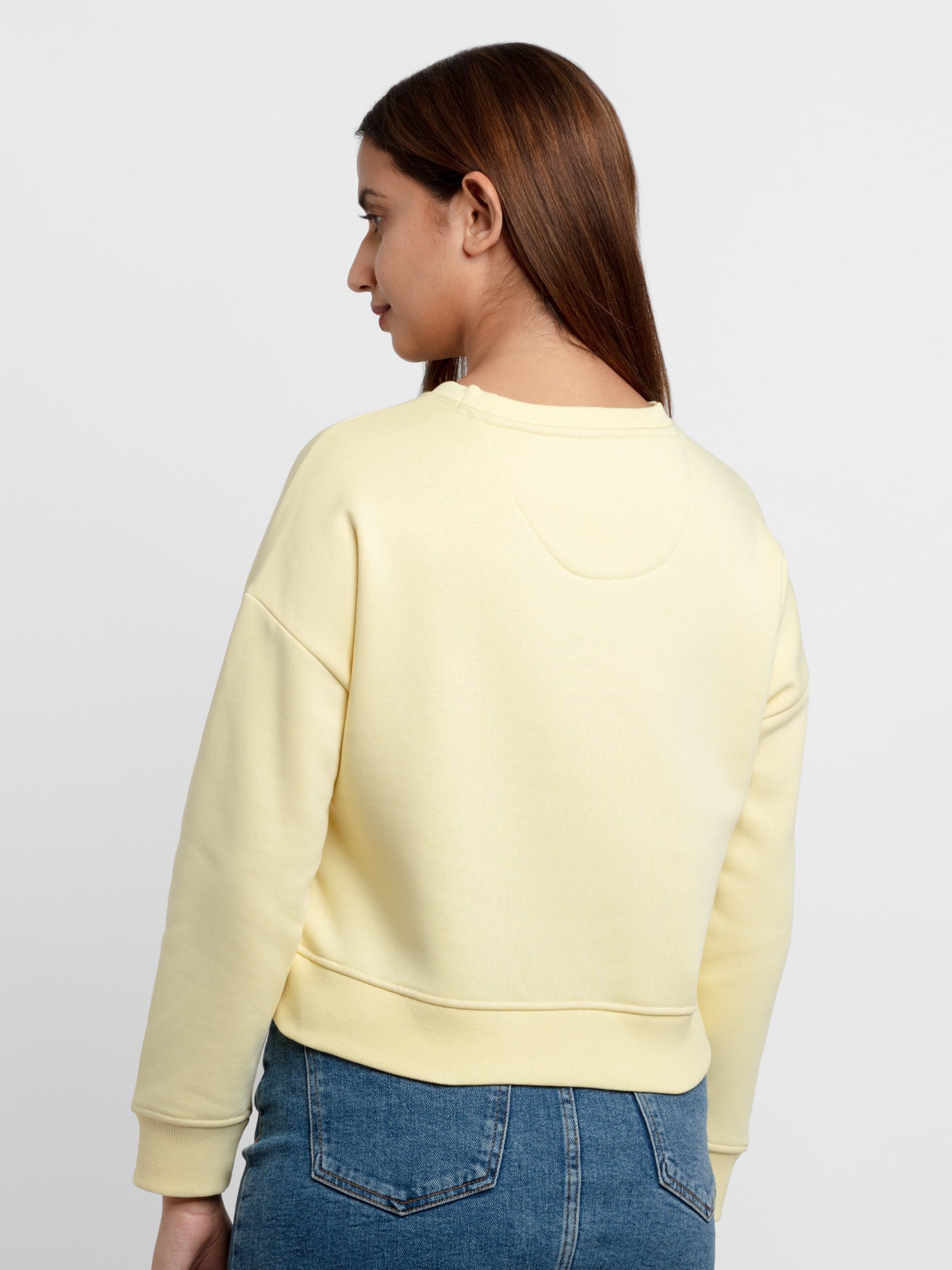 Womens Printed Round Neck Sweatshirt