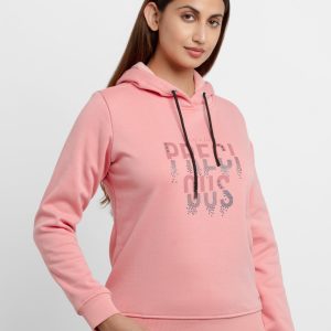 Womens Printed Hooded Sweatshirt