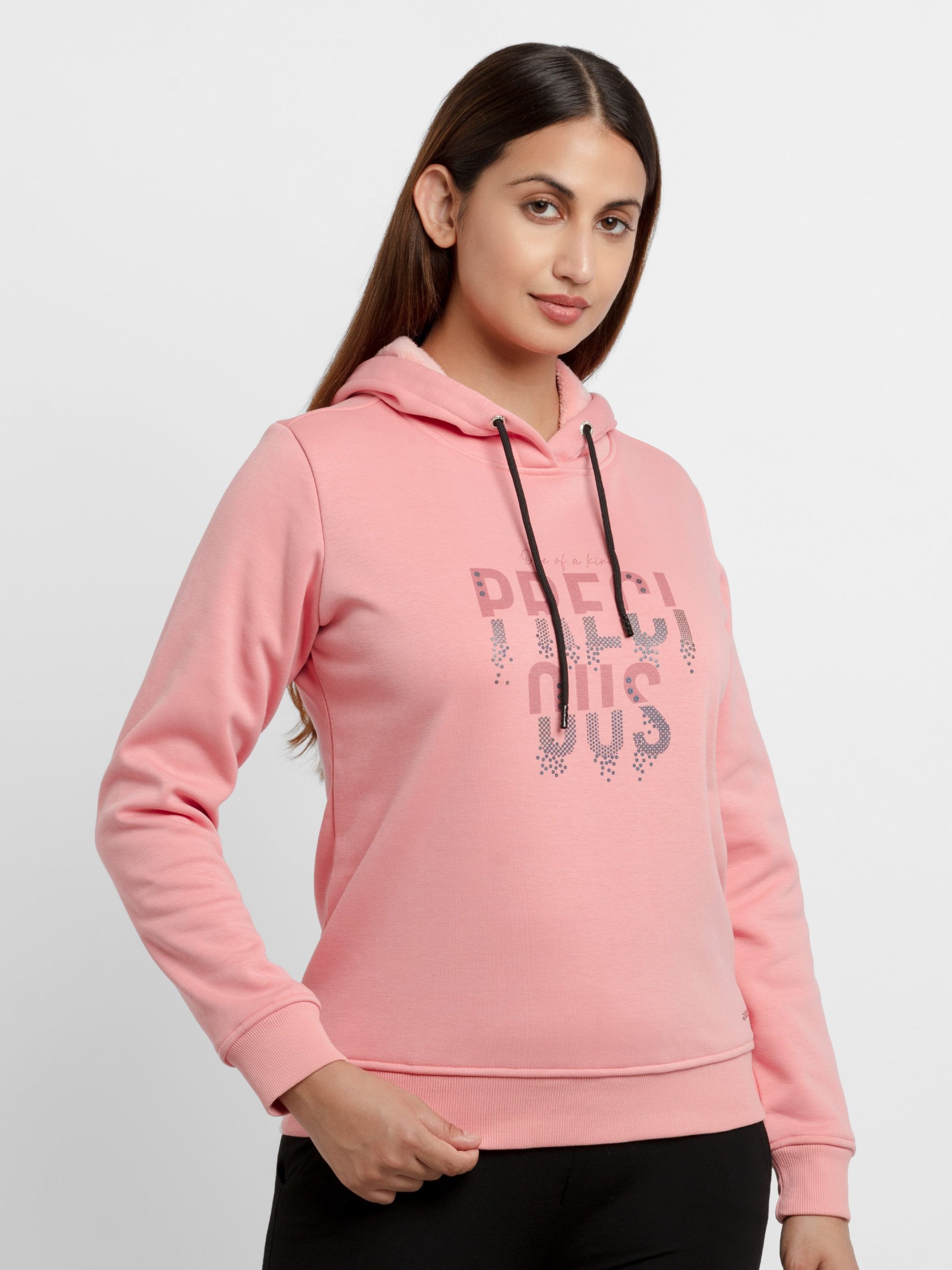 Womens Printed Hooded Sweatshirt