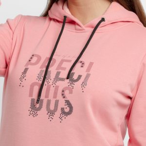 Womens Printed Hooded Sweatshirt