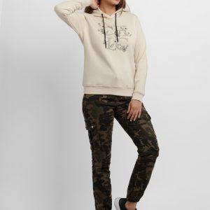 Womens Printed Hooded Sweatshirt