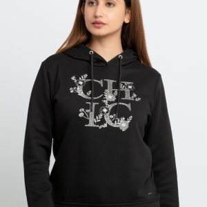 Womens Printed Hooded Sweatshirt