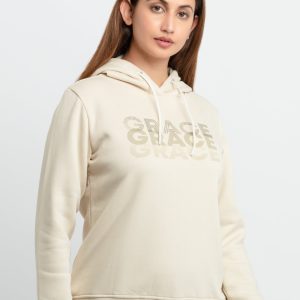 Womens Printed Hooded Sweatshirt