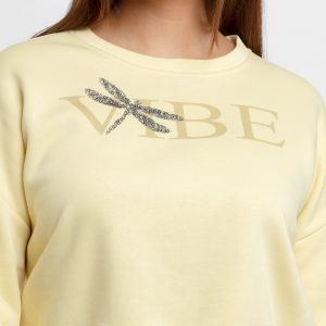 Womens Printed Round Neck Sweatshirt