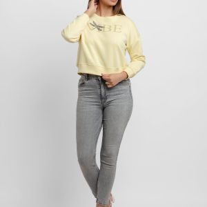 Womens Printed Round Neck Sweatshirt