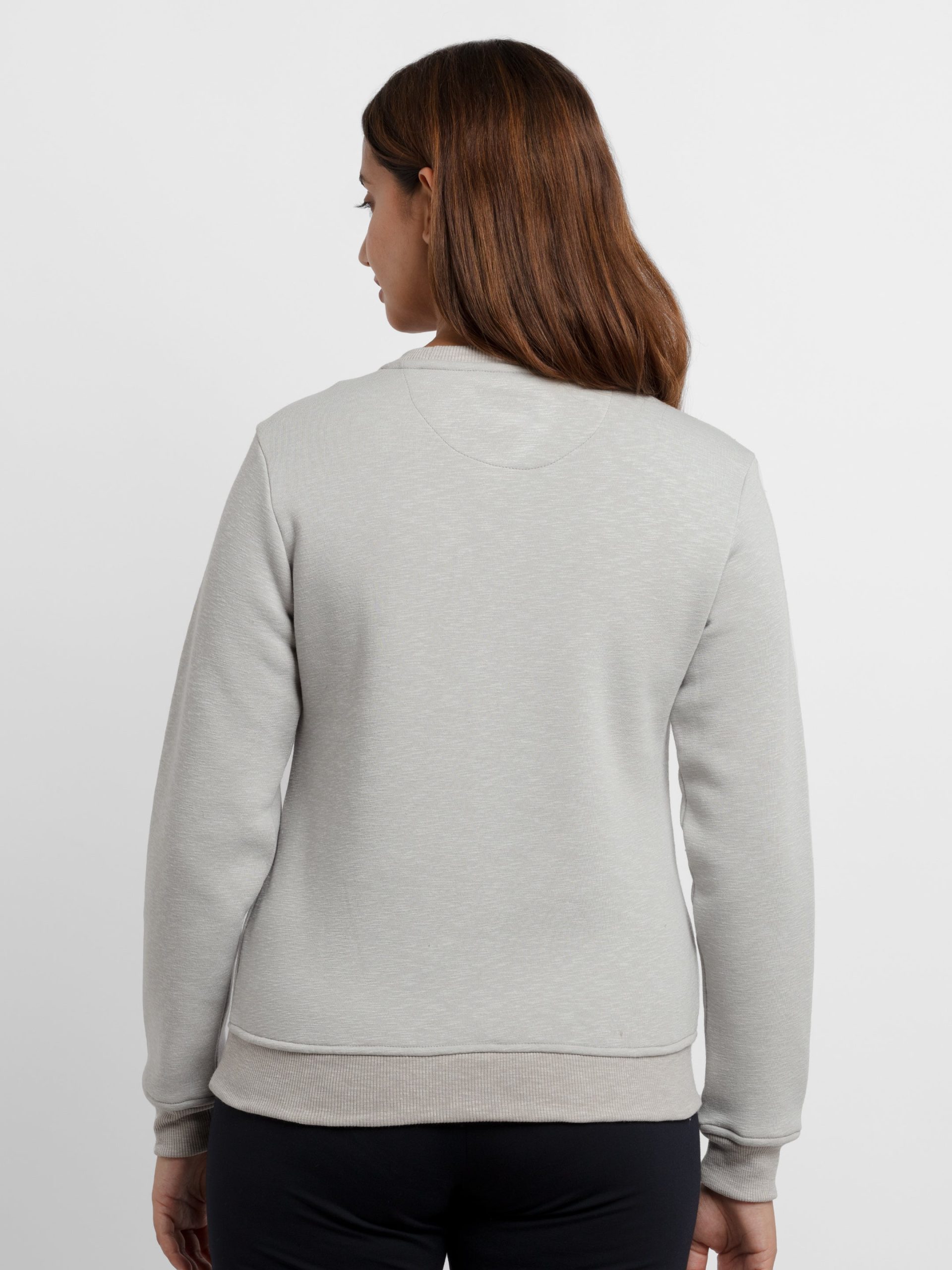 Womens Printed Round Neck Sweatshirt