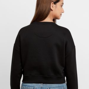 Womens Printed Round Neck Sweatshirt