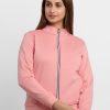 Womens Solid High Neck Sweatshirt