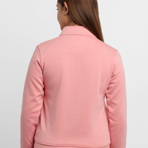 Womens Solid High Neck Sweatshirt